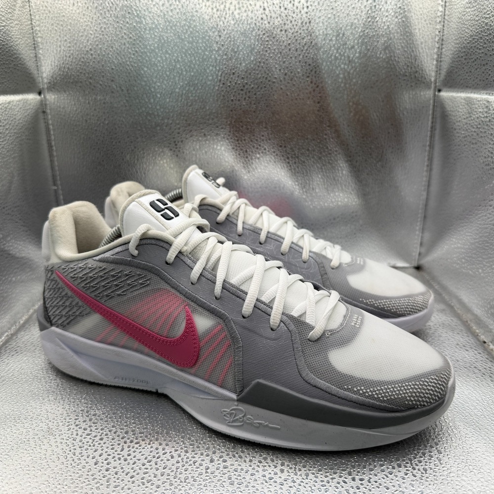 Size 10.5 Nike Sabrina 2 Flowers White-Cement Womens Athletic Shoes FQ2174-100‎